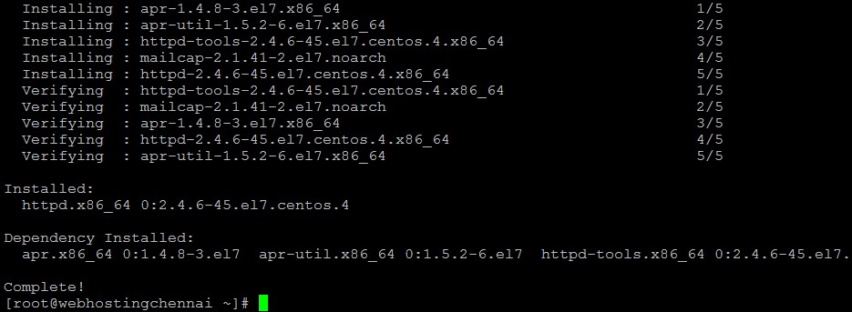 installing lamp on centos 7